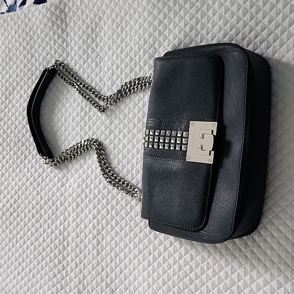 Michael Kors Navy Bag w/ Silver studs
